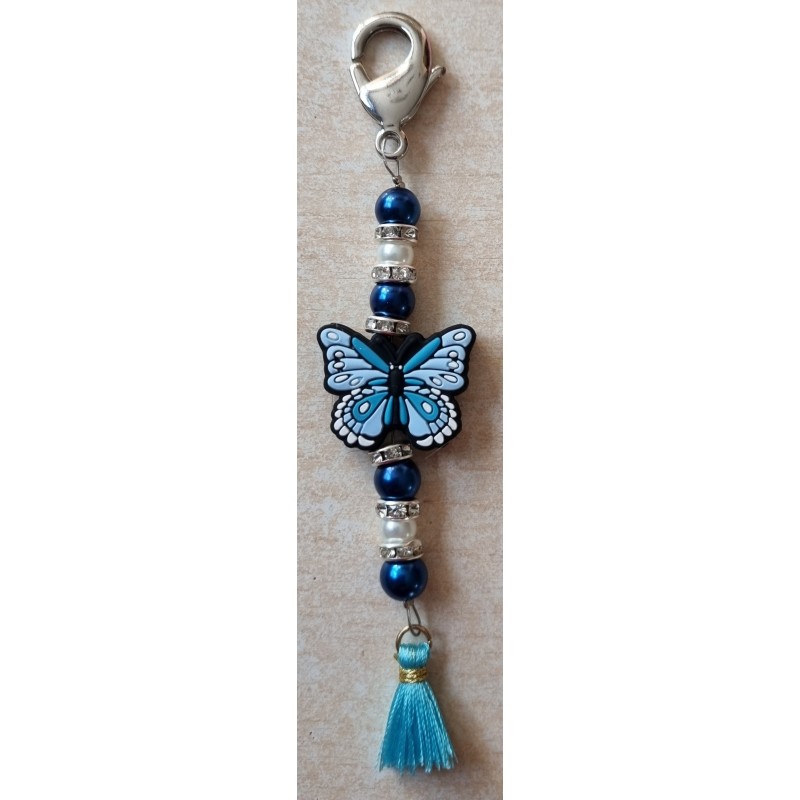 Schlüsselanhänger Schmetterling blau