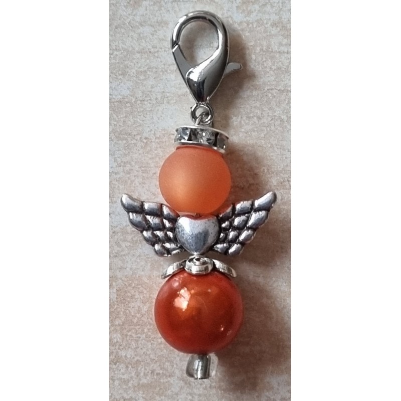 Katzenaugen-Perlen Engel orange