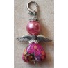 Herz Perlen Engel pink/bunt