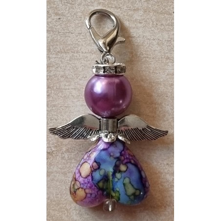 Herz Perlen Engel violette/bunt