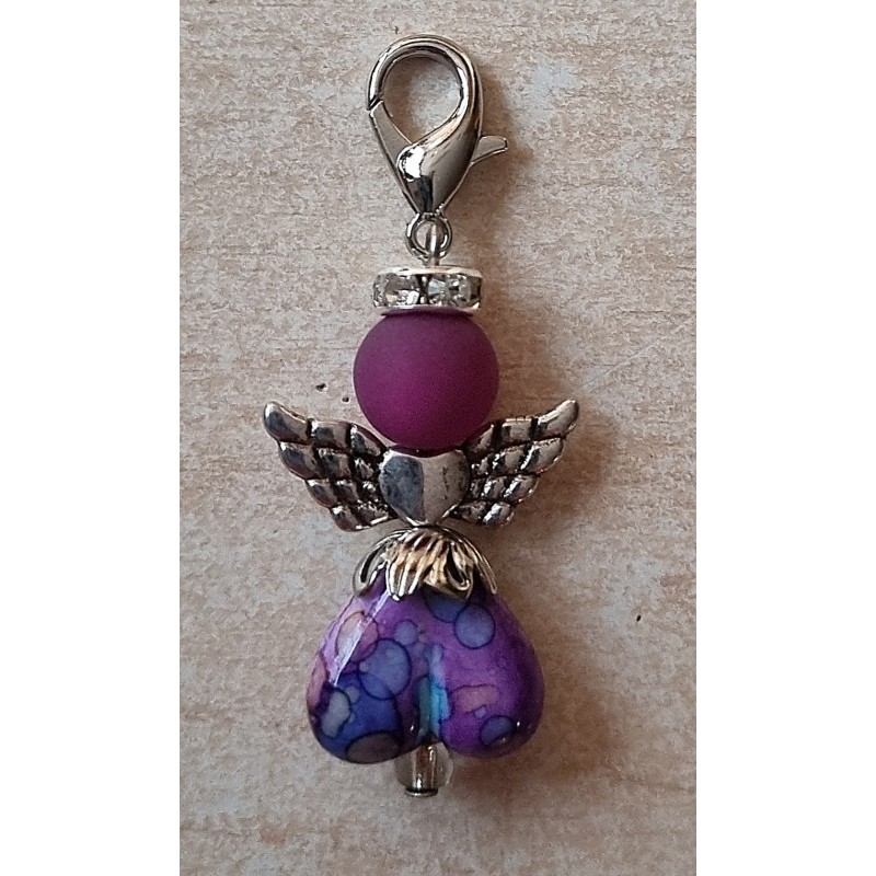 Herz Perlen Engel violette/bunt