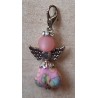 Herz Perlen Engel rosa/bunt
