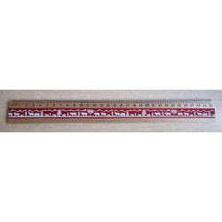Holz Lineal Alpaufzug rot/weiss