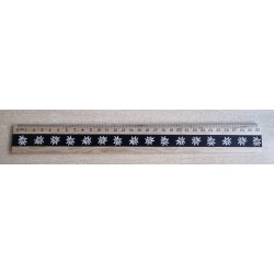 Holz Lineal Edelweiss schwarz