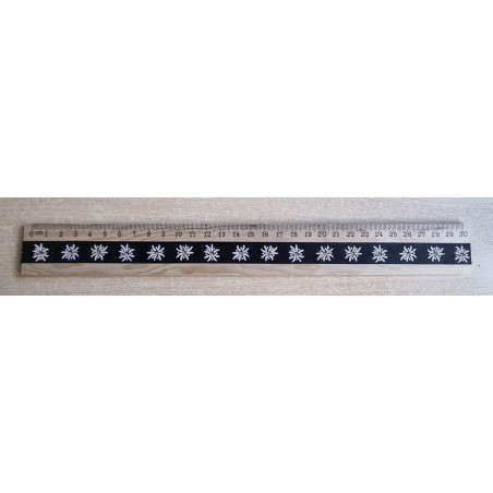Holz Lineal Edelweiss schwarz