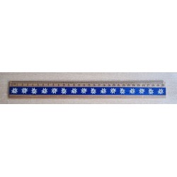 Holz Lineal Edelweiss blau