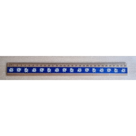 Holz Lineal Edelweiss blau