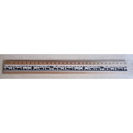 Holz Lineal Alpaufzug creme