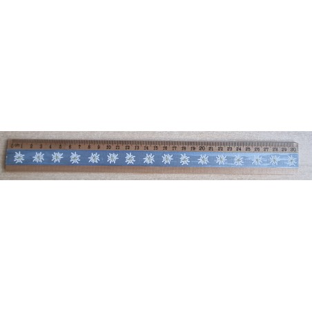 Holz Lineal Edelweiss hellblau