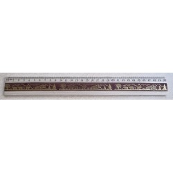 Holz Lineal Alpaufzug braun/gold