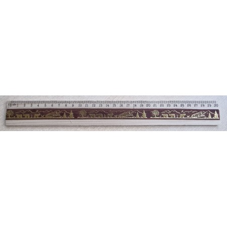 Holz Lineal Alpaufzug braun/gold