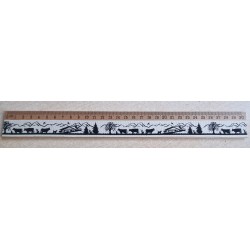 Holz Lineal Alpaufzug weiss/schwarz