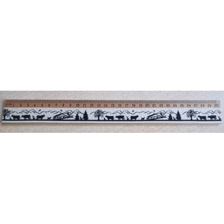 Holz Lineal Alpaufzug weiss/schwarz