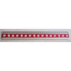 Holz Lineal Edelweiss rot