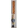 Lesezeichen Hundepfoten/Hund orange/grau