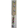 Lesezeichen Kühe/Edelweiss grün/pink