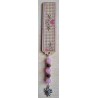 Lesezeichen Kariert/Edelweiss beige/rosa