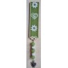 Lesezeichen Herz/Edelweiss grün