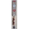 Lesezeichen Herz/Edelweiss beige