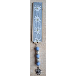 Lesezeichen Edelweiss/hellblau-weiss