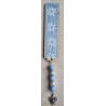 Lesezeichen Edelweiss/hellblau-weiss