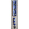Lesezeichen Kariert/Edelweiss blau