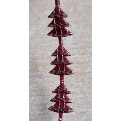 Dekoband Tannenbaum bordeaux/gold