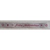 Dekoband Frohe Weihnachten beige/rot