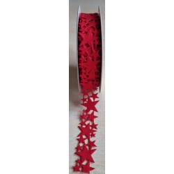 Filzband Sterne rot