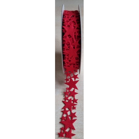 Filzband Sterne rot