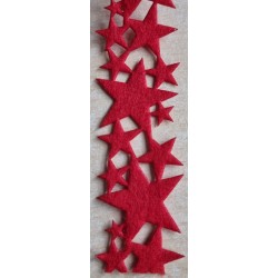 Filzband Sterne rot