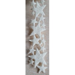 Filzband Sterne creme