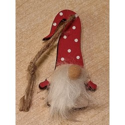 Holz Wichtel rot