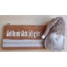 Kleines Schild " Weil Du mir Wicht(el)ig bist " Wichtel beige