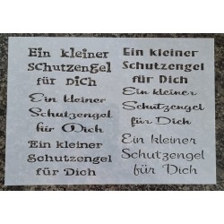 Schablone  " Ein kleiner Schutzengel für Dich "