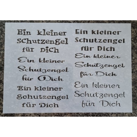 Schablone  " Ein kleiner Schutzengel für Dich "