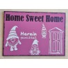 Schild " Home sweet Home " Wichtel/pink