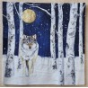 Serviette Wolf/Wald/Mond