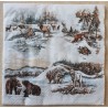 Serviette Tiere im Naturpark/Winter