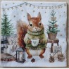 Serviette Eichhörnchen im Pullover