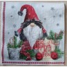 Serviette Wichtel/Tannenäste
