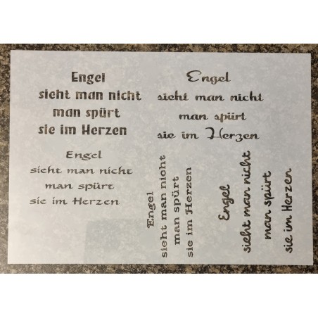 Schablone " Engel sieht man nicht...."