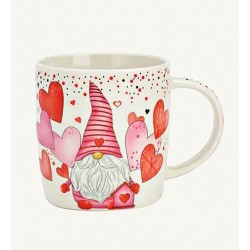 Tasse Wichtel/Herzen pink/rosa
