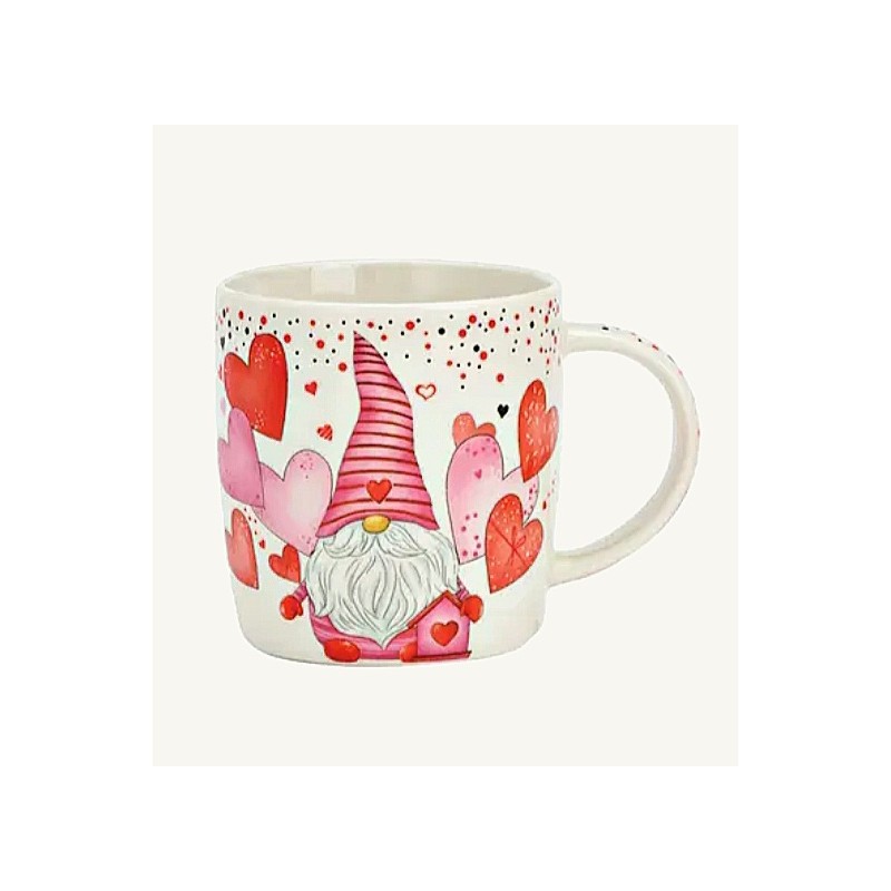Tasse Wichtel/Herzen pink/rosa