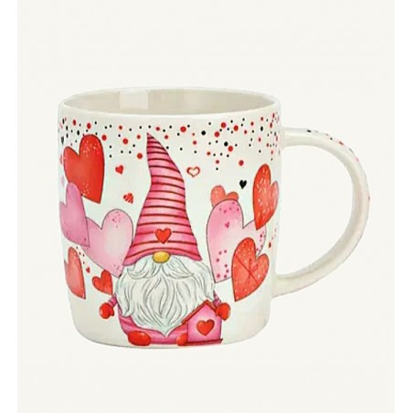 Tasse Wichtel/Herzen pink/rosa