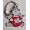 Holz Engel rot/olive