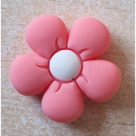 Silikon Blumen Perle rosa