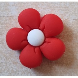 Silikon Blumen Perle rot