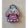 Silikon Esel Perle weiss/pink