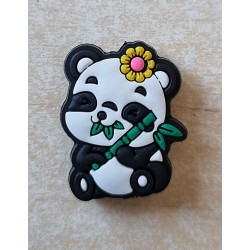 Silikon Panda Perle gelbe Blume